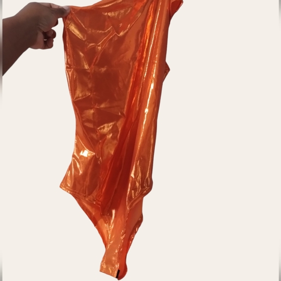 Orange Vegas party cocktail dress S - Picture 2 of 3